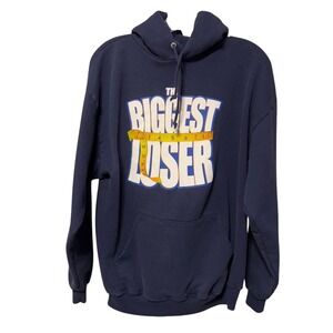 NBC Experience Store The Biggest Loser Size L Navy Blue Graphic Hoodie